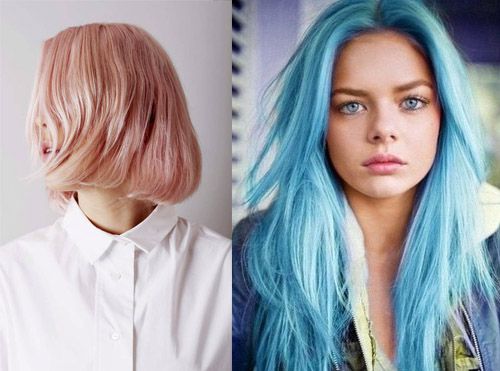 Розовый кварц голубой цвет волос 2017